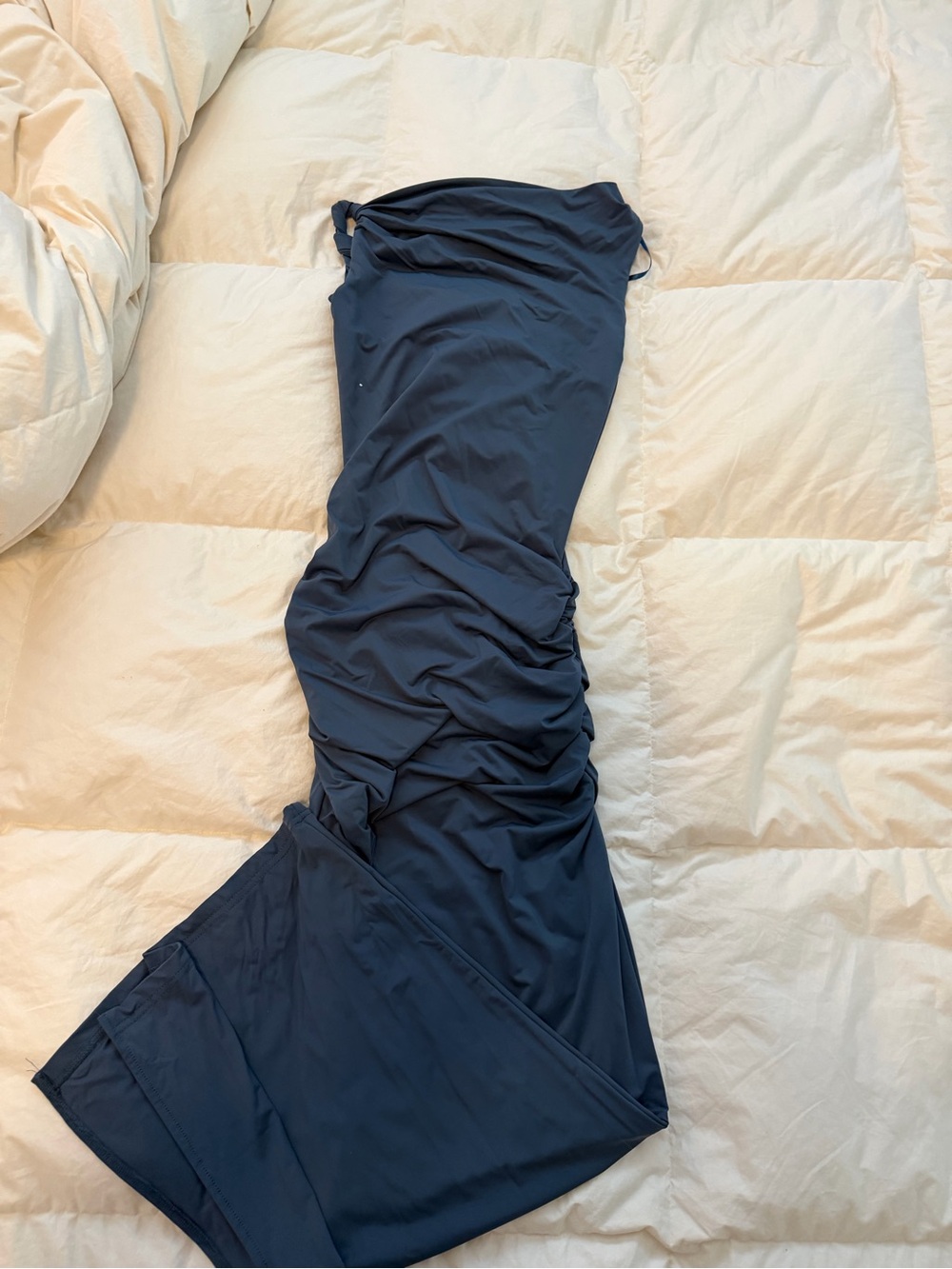 Teal Ruched Maxi Skirt - Women